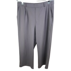 Halara Woman's Gray Pull On Stretch Wide Leg Athleisure Casual Pants‎ Size XL